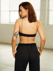 Square Neck Thin Strap Sports Bra