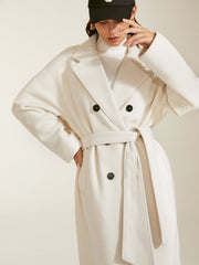 Double Breasted Notch Lapel Overcoat