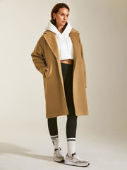 Oversized Lapel Wool Overcoat