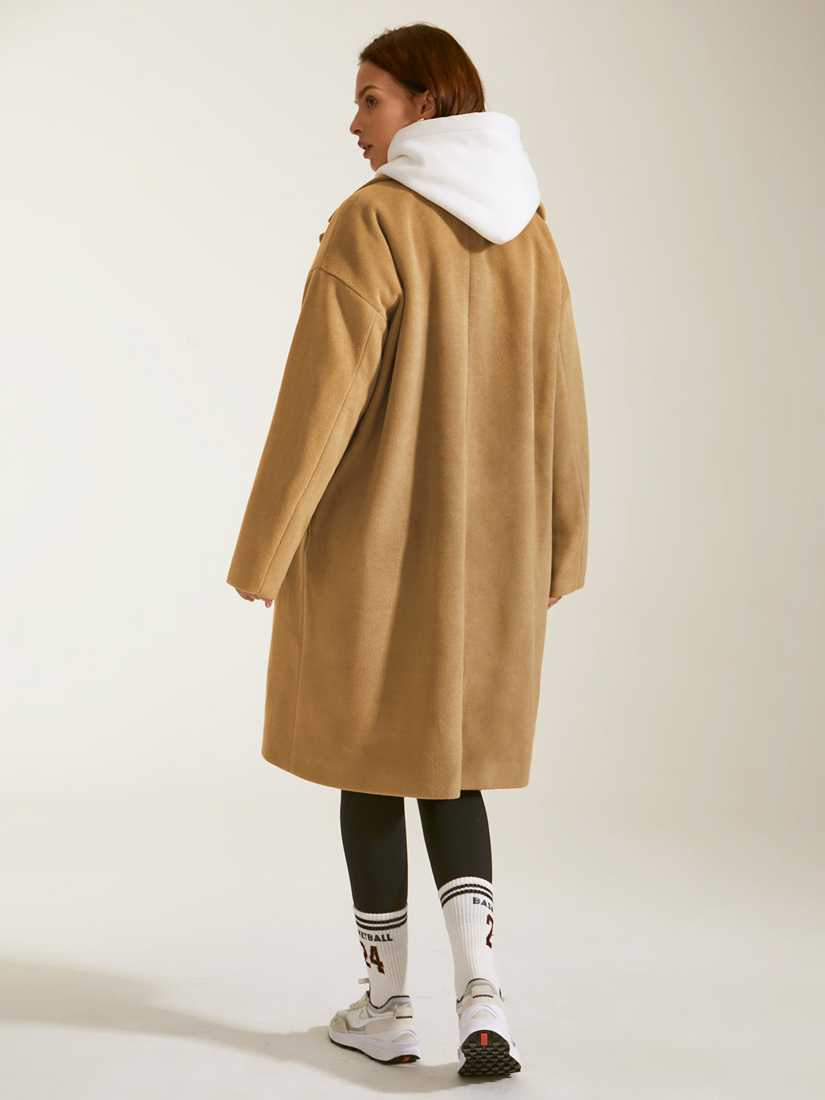 Oversized Lapel Wool Overcoat