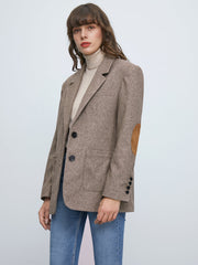 Wool Elbow Patch Blazer