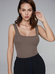 Basic Style Square Neck Tank Top