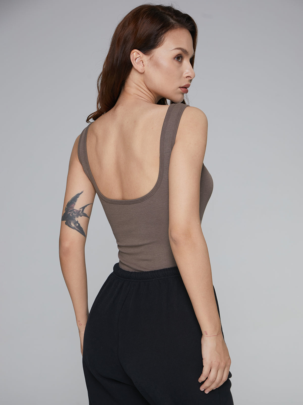 Basic Style Square Neck Tank Top