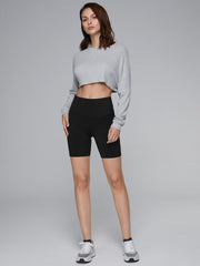 Cropped Cozy Crewneck Top