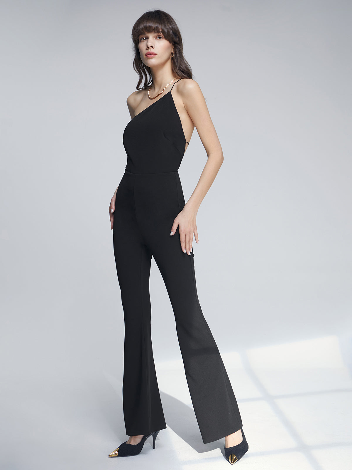 One Shoulder Strap Jumpsuit