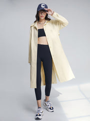 Mid-Length Belted Collared Trench Coat