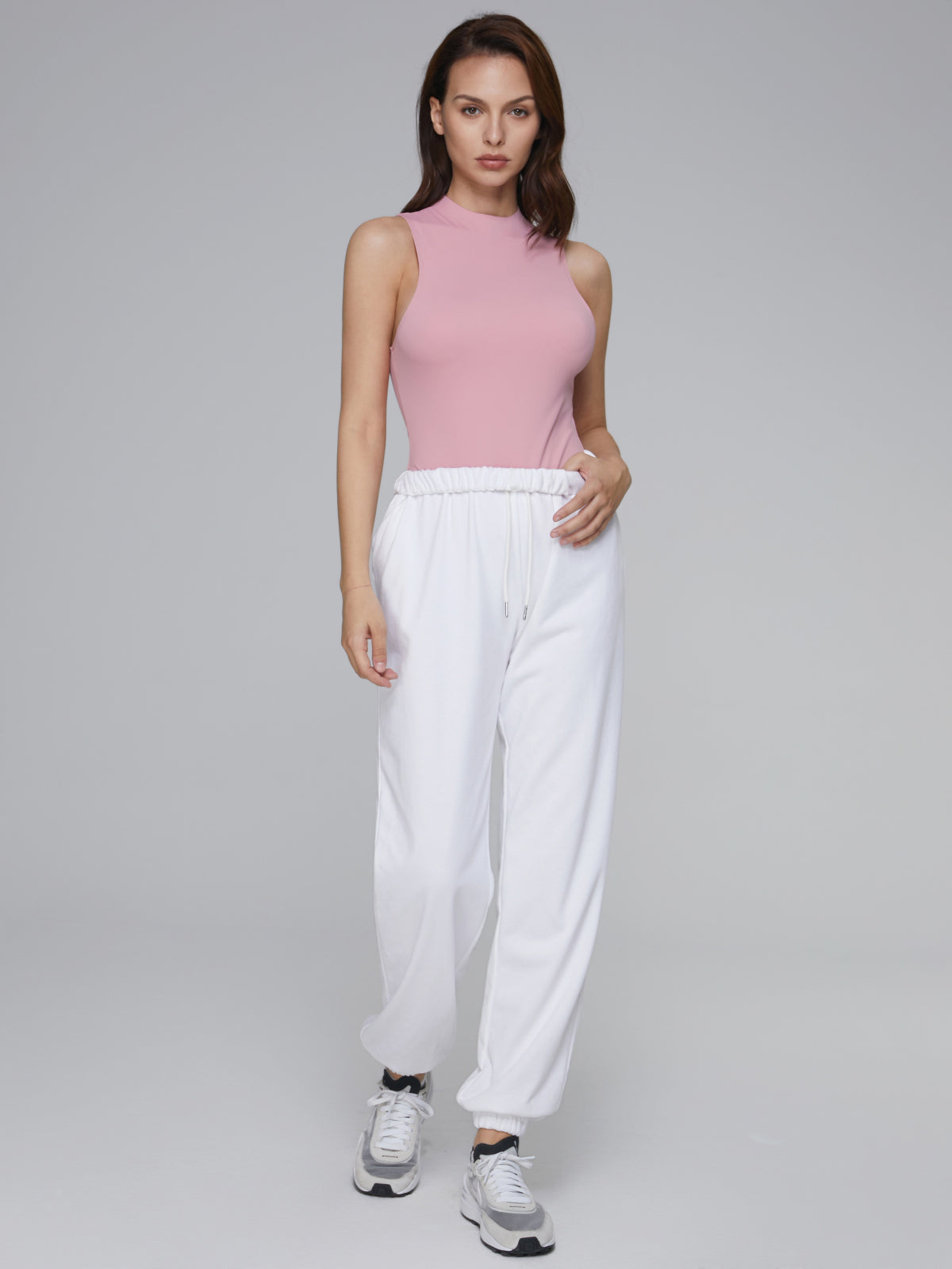 Pink Halter Basic Sleeveless Top