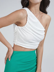 One Shoulder Cropped Tank