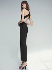 Plunging Sleeveless Classic Leg Jumpsuit