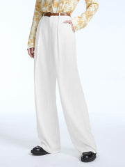 High Waisted Semi-sheer Wide Leg Trousers