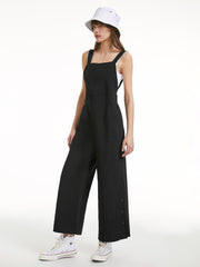 Backless Square Neck Wide Leg Overalls