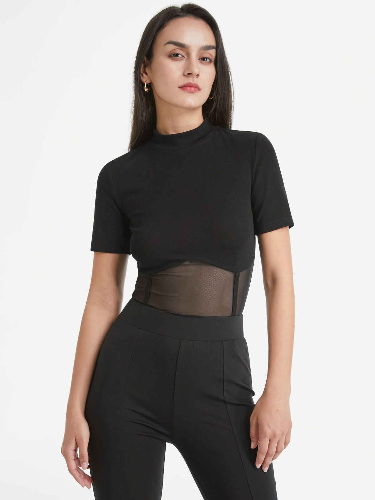 Contour Half Mesh T-Shirt