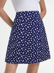 Petals Print High Waisted Mini Skirt