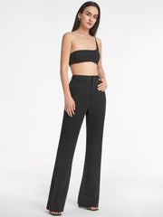 High Waisted Flare Leg Trousers