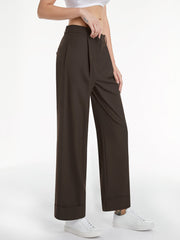 Mid Rise Wide Boxy Leg Trousers