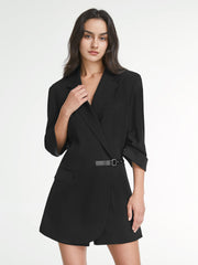 Belt Wrap Long Blazer Romper