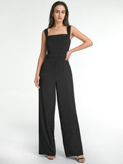 Square Neck Wide Leg Tank Jumpsuit