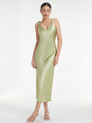 Green Weekends Satin Dress