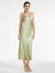 Green Weekends Satin Dress