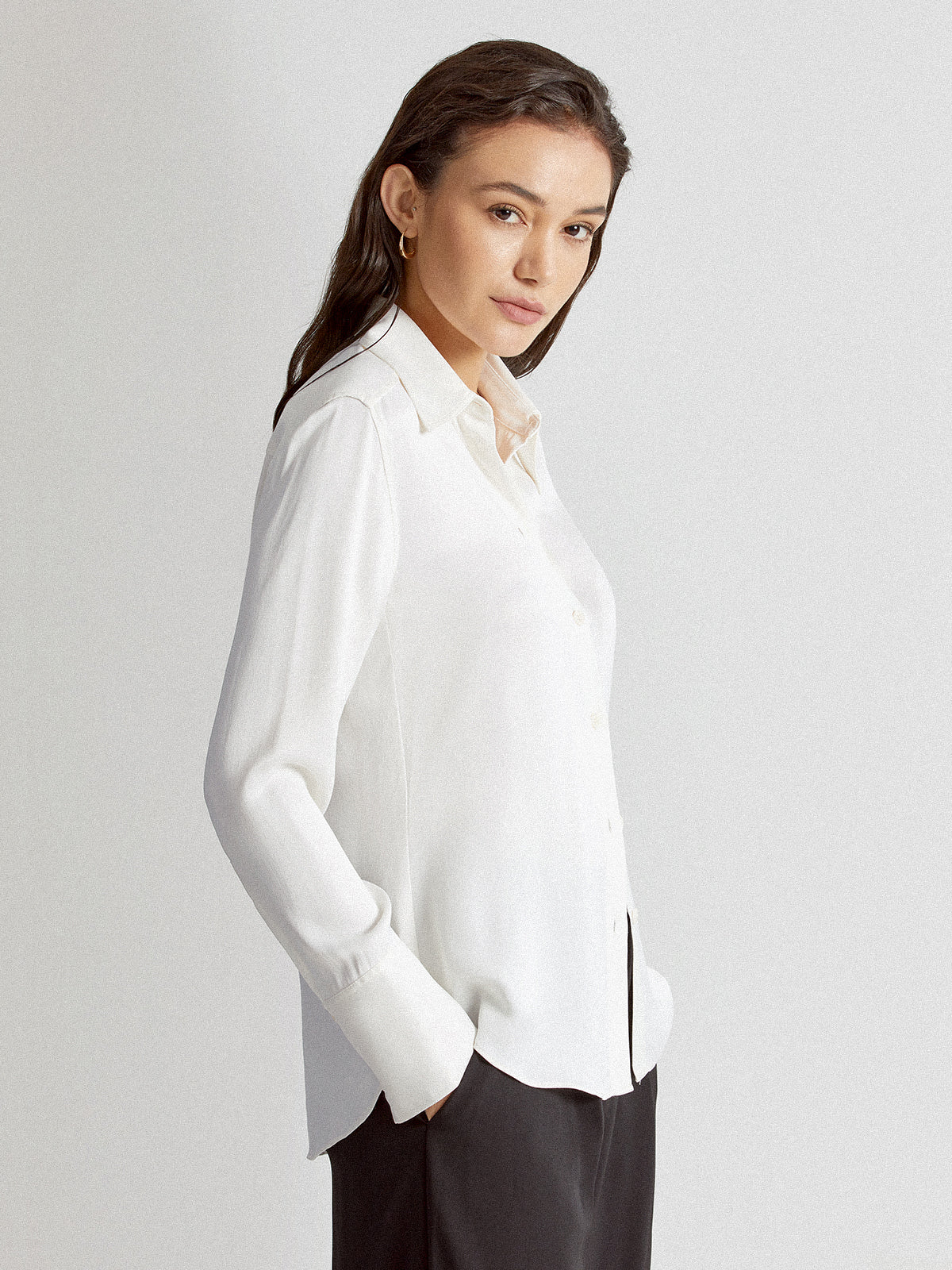 Basic Sharp Collar Shirt