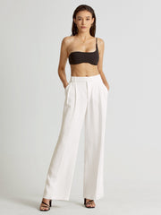 High Waisted Wide Leg Linen Pants