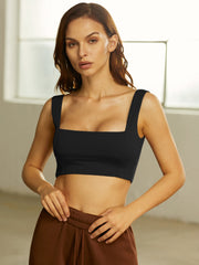 Square Neck Wide Strap Mini Tank Top