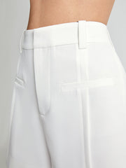 High Waisted Coin Pocket Mid Thigh Trouser Shorts