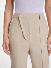 High Waisted Asymmetrical Closure Seam Detail Flare Trousers