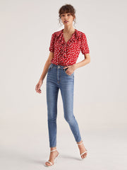 V-Neck Floral Ruffle Top