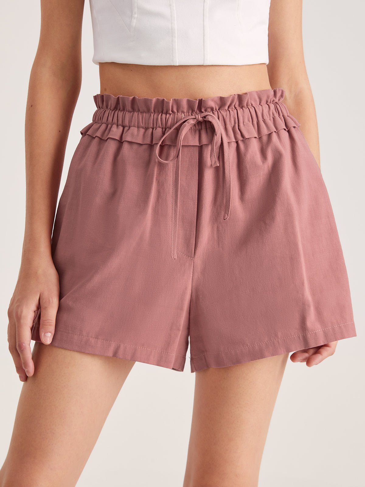 Essential Shirred Elastic Short Shorts