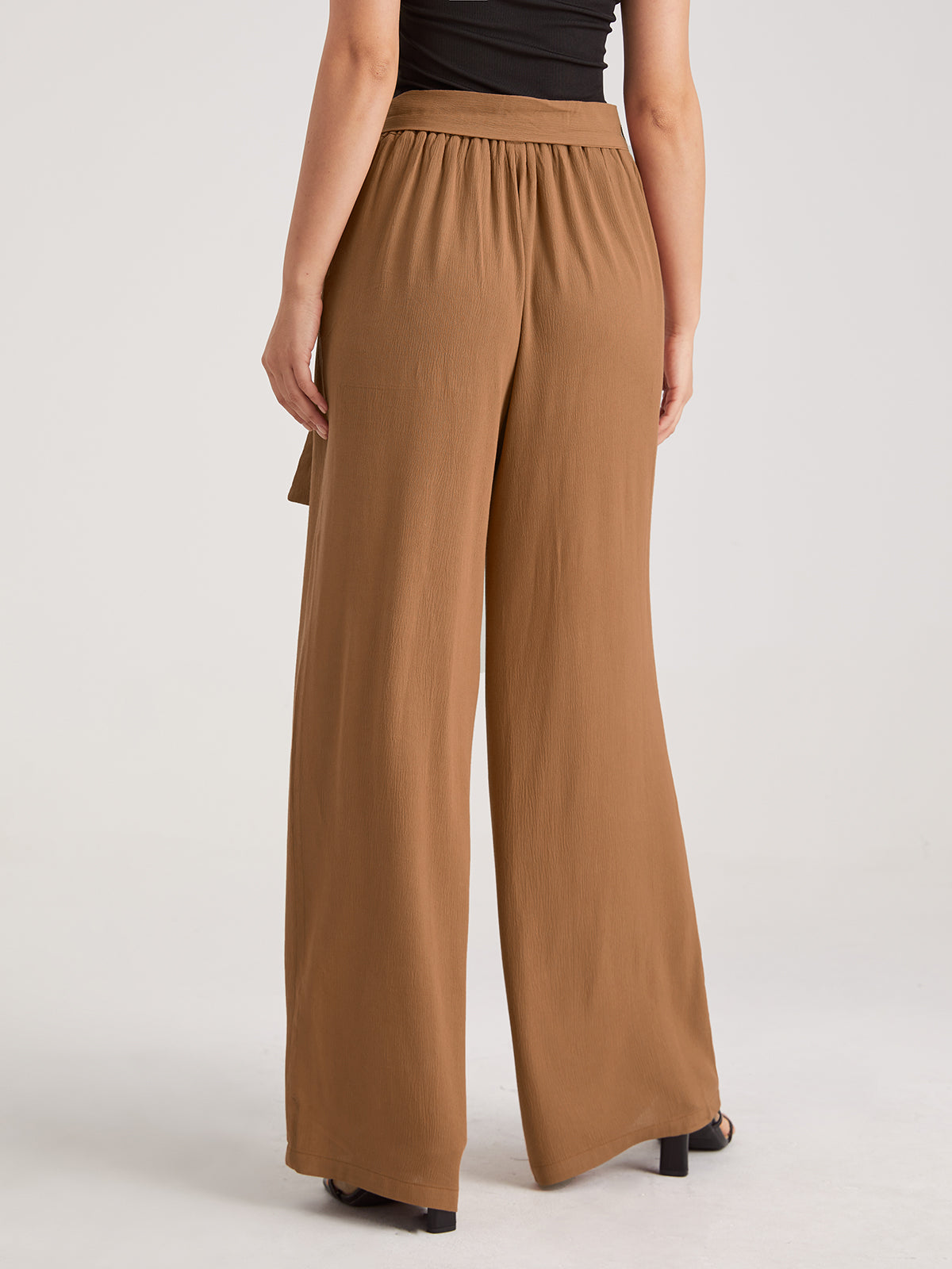 Belted High Waisted Trousers