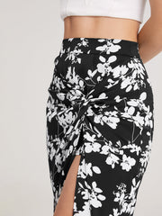 Floral Midi Skirt