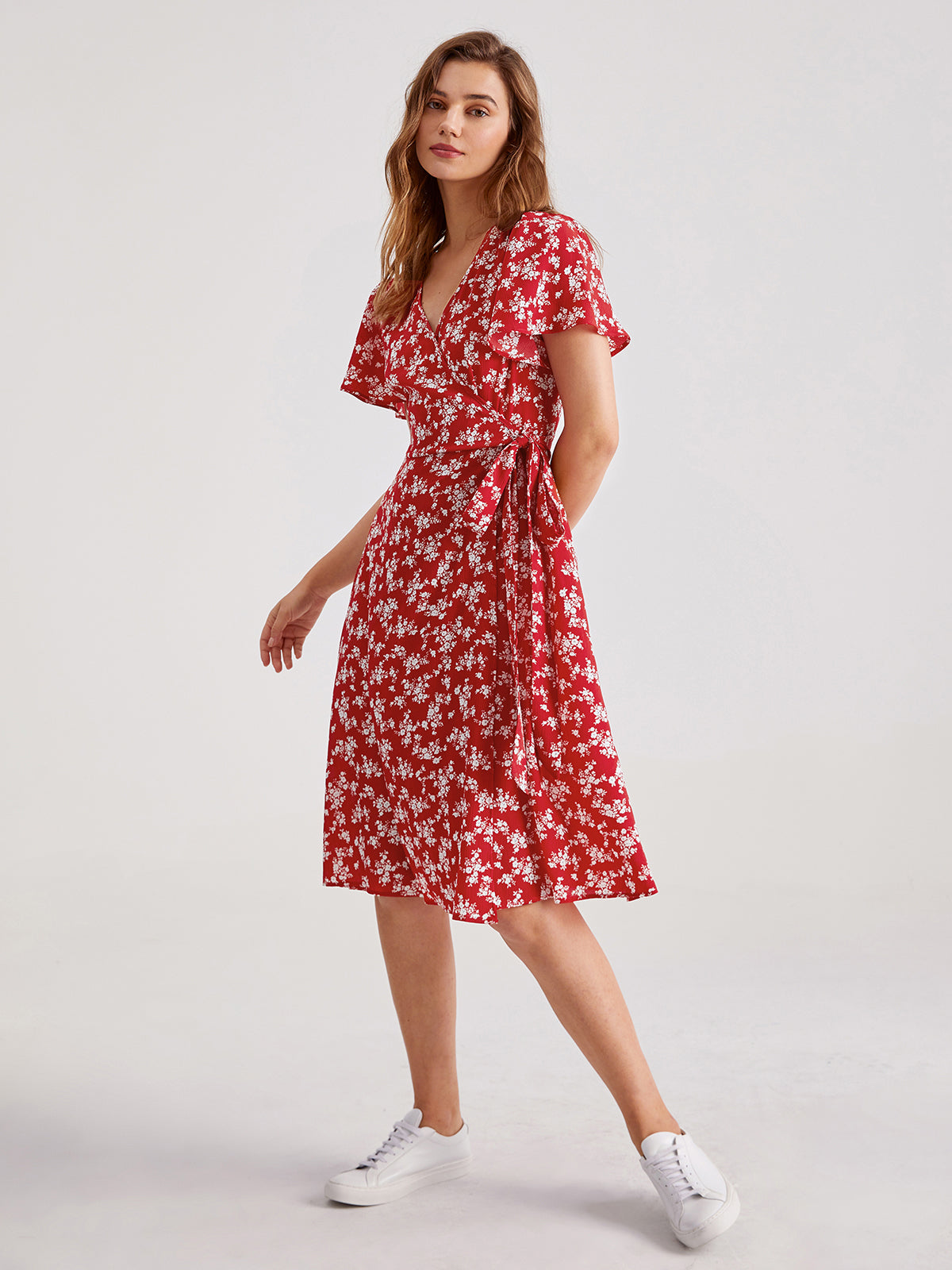 Polka Power Wrap Dress