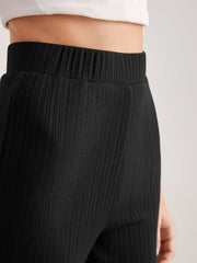 High Waisted Essential Seam Detail Flare Pants