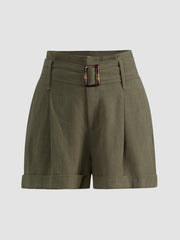 Weekend Loaf Belted High Waist Shorts