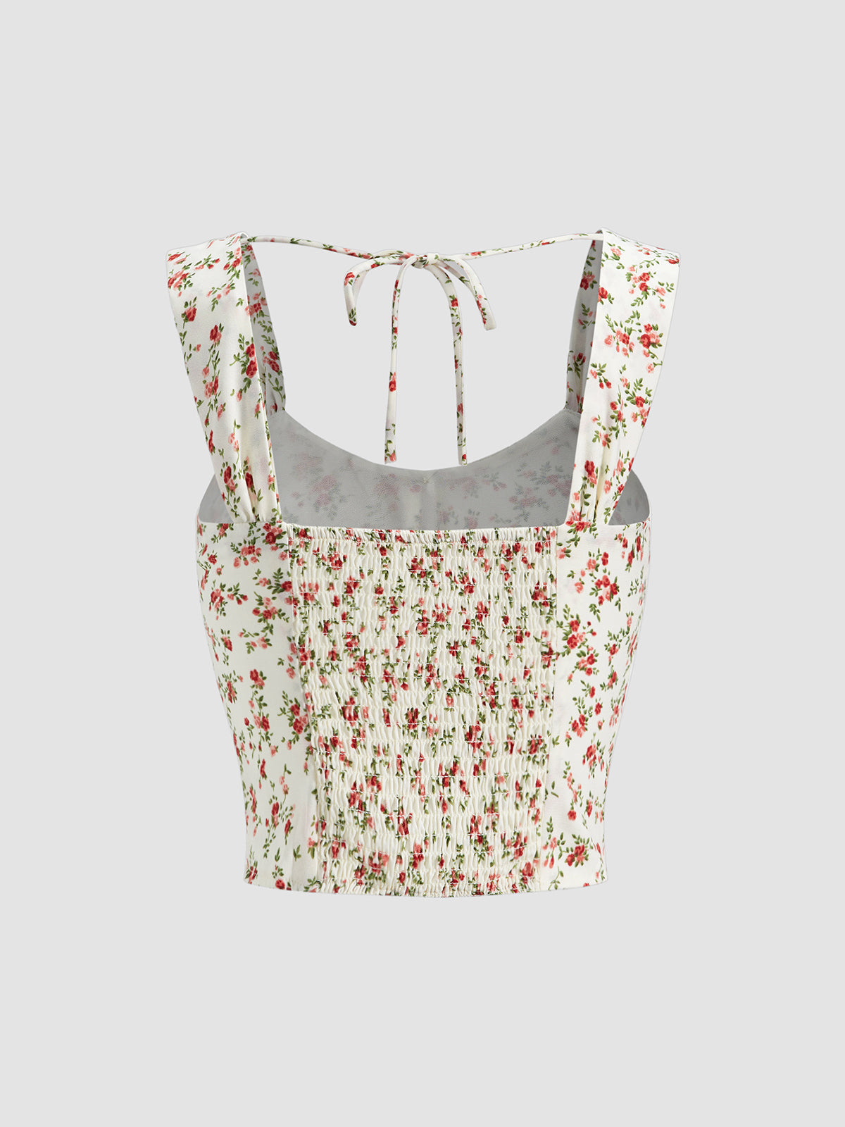 Sweetheart Floral Cropped Tank Top