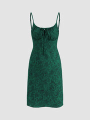 Emerald Green Paisley Smoothie Strap Dress