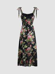 Floral Fantasy Strap Dress