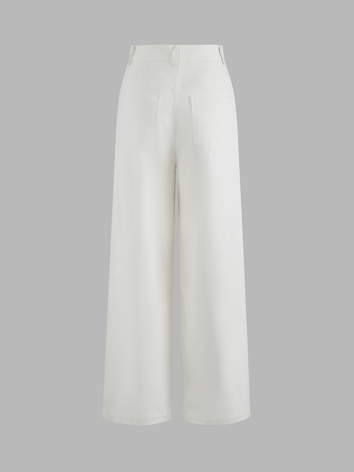 Gossamer High Waisted Wide Leg White Jeans