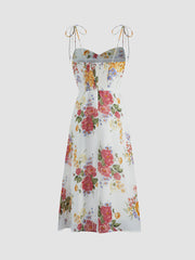 Bouquet Bloom Floral Strap Dress