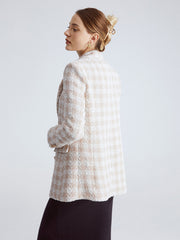 Old Money Tweed V Neck Jacket