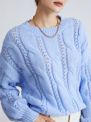 Sea Bubbles Cable Knit Sweater