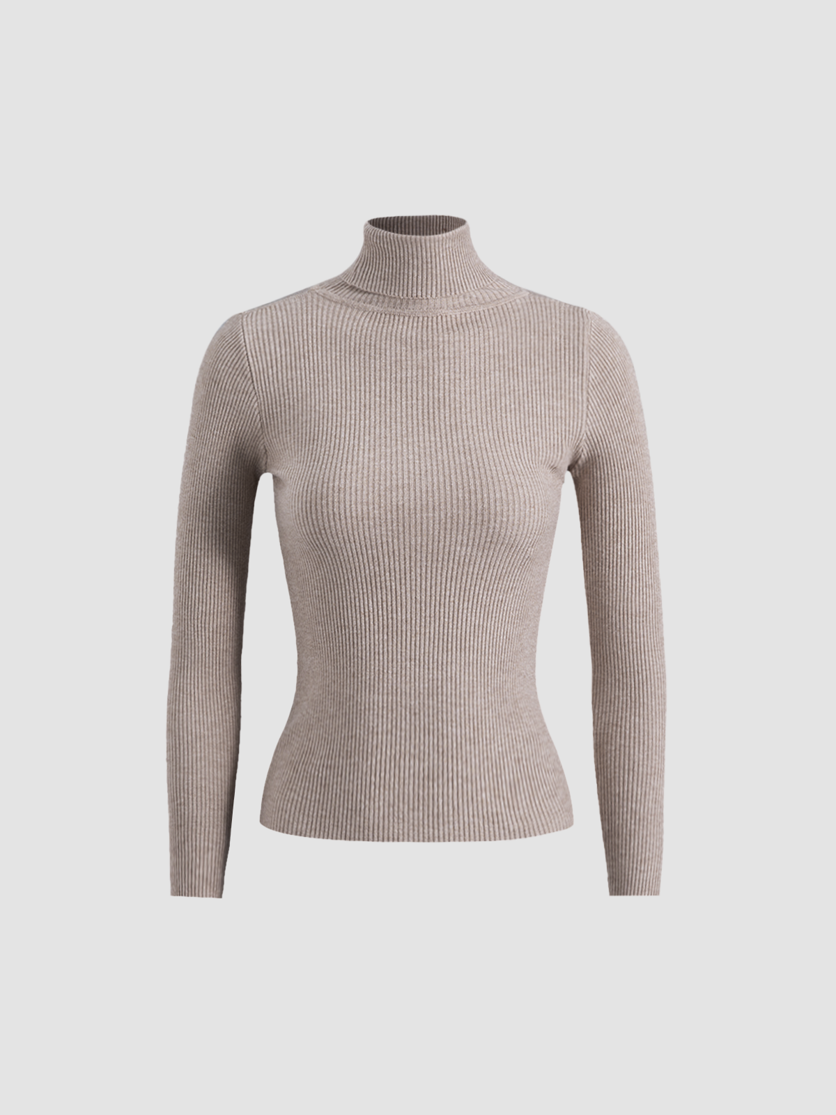 Cream of Lilac Ribbed Sweater