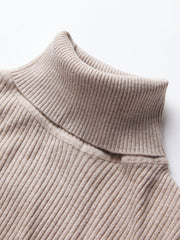 Cream of Lilac Ribbed Sweater