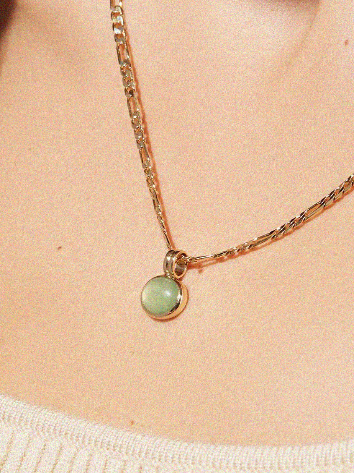 Marble Green Gem Necklace