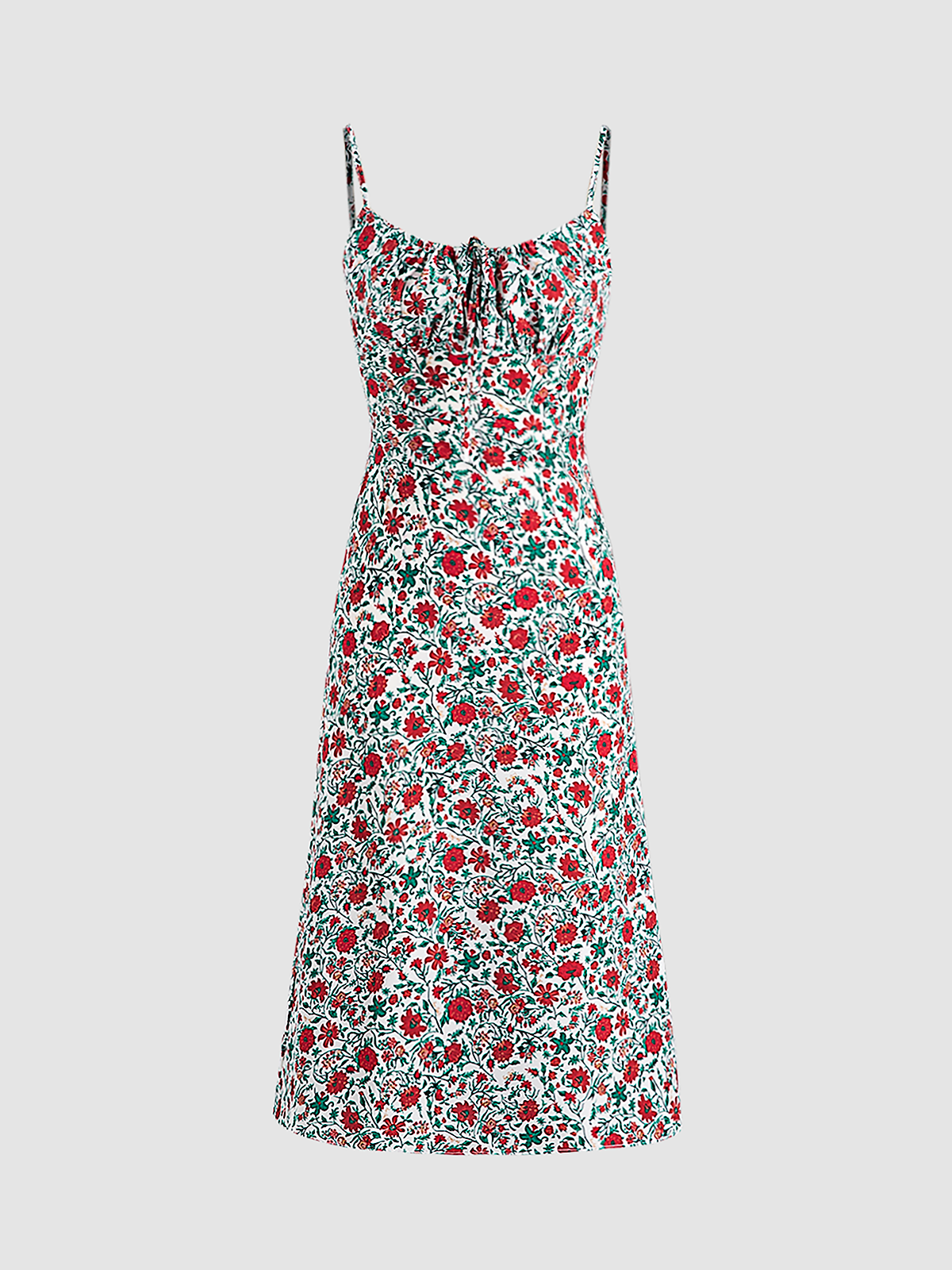 White Paisley Smoothie Strap Dress