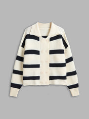 Alabastar Stripe Knit Cardigan