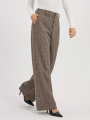 Glen Plaid Wide Leg Pants