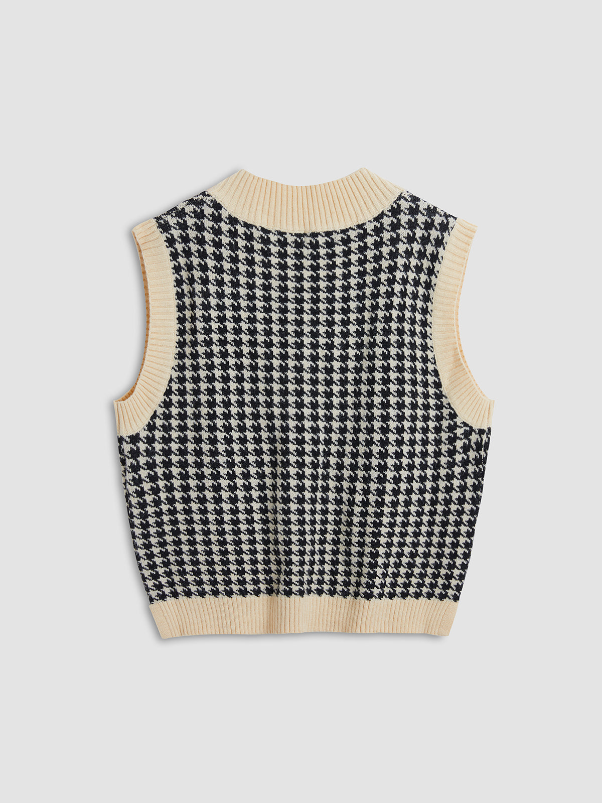 Cozy Houndstooth Vest