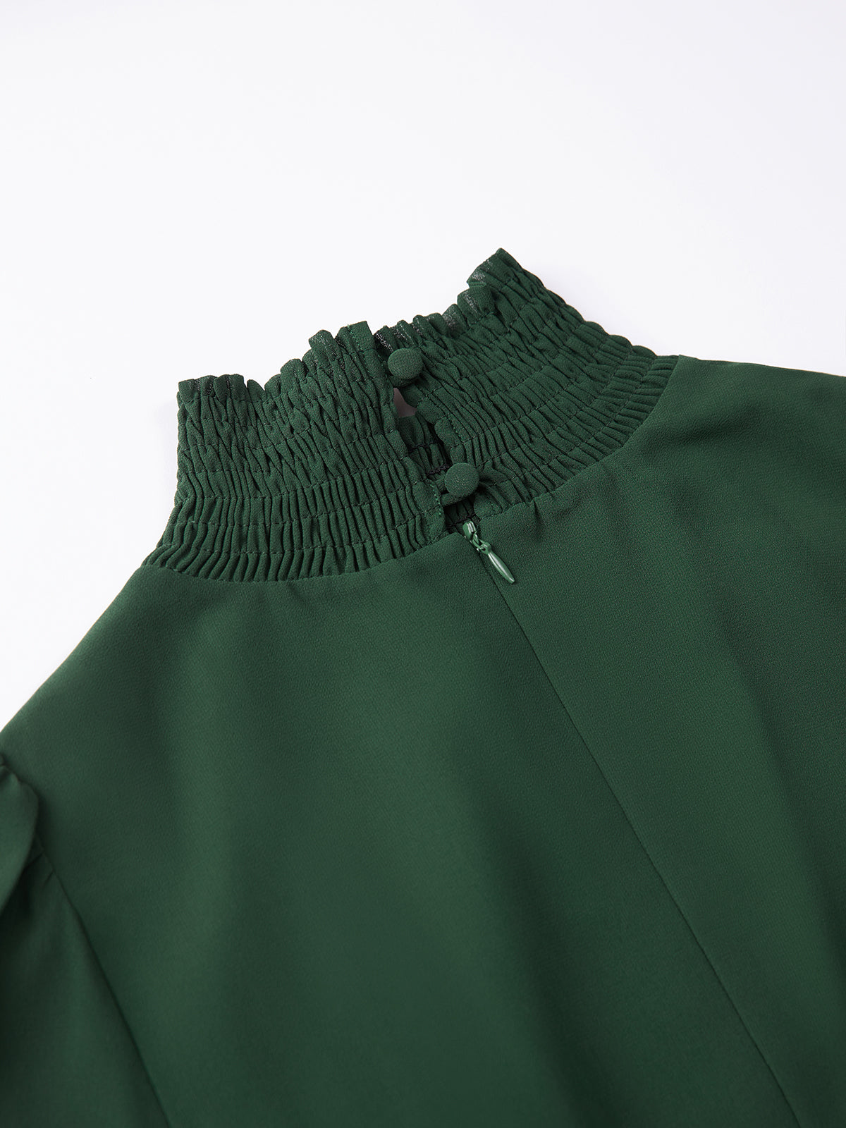 Emerald Green Mockneck Long Dress